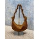 Replica Borsa hobo YSL Saint Laurent Amalia pelle scamosciata caramello Imitazioni Outlet Premio