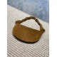 Replica Borsa hobo YSL Saint Laurent Amalia pelle scamosciata caramello Imitazioni Outlet Premio