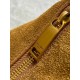 Replica Borsa hobo YSL Saint Laurent Amalia pelle scamosciata caramello Imitazioni Outlet Premio