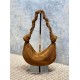 Replica Borsa hobo YSL Saint Laurent Amalia pelle scamosciata caramello Imitazioni Outlet Premio