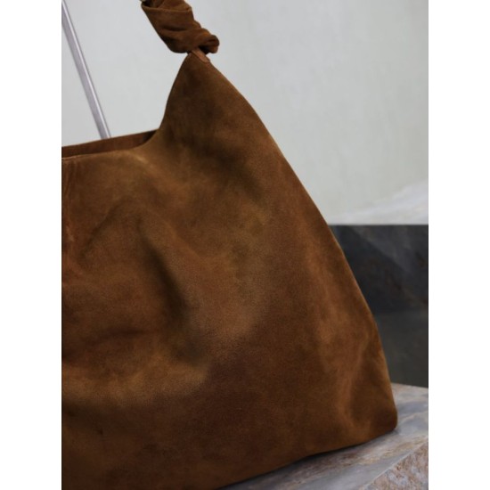 Replica Borsa a tracolla Amalia YSL Saint Laurent scamosciata decorata marrone Imitazioni Outlet Premio