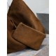 Replica Borsa a tracolla Amalia YSL Saint Laurent scamosciata decorata marrone Imitazioni Outlet Premio