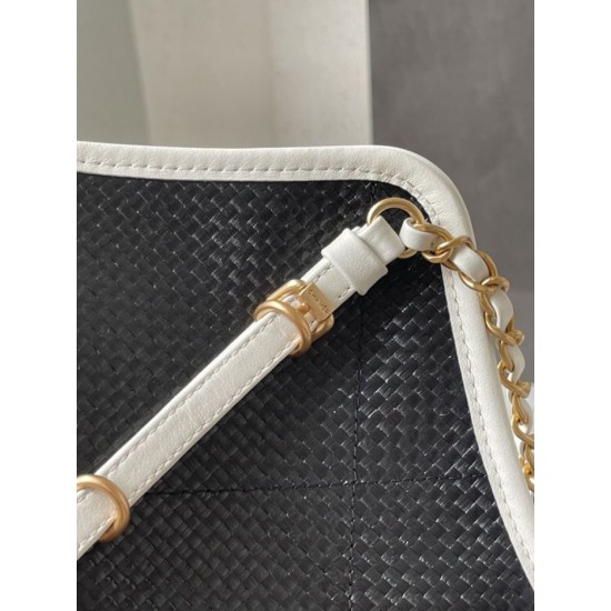 Replica Borse Chanel Maxi Shopping Tote Piccola/Grande AS5463 Rafia/Vitello Nero/Bianco Imitazioni Outlet Premio