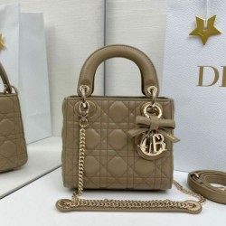Replica Borse Dior Mini Lady Dior agnello cannage Arco biscotto caldo Imitazioni Outlet Premio
