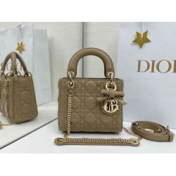 Replica Borse Dior Mini Lady Dior agnello cannage Arco biscotto caldo Imitazioni Outlet Premio