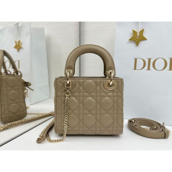 Replica Borse Dior Mini Lady Dior agnello cannage Arco biscotto caldo Imitazioni Outlet Premio