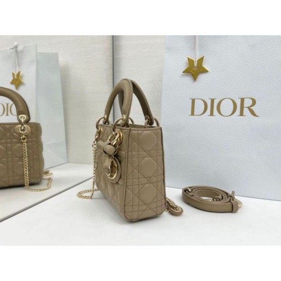 Replica Borse Dior Mini Lady Dior agnello cannage Arco biscotto caldo Imitazioni Outlet Premio