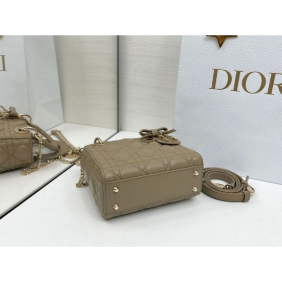Replica Borse Dior Mini Lady Dior agnello cannage Arco biscotto caldo Imitazioni Outlet Premio