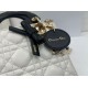 Replica Borse Dior Mini Lady Dior agnello cannage Arco beige/nero Imitazioni Outlet Premio