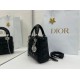 Replica Borsa Dior Mini Lady Dior Arco con ciondoli D.I.O.R  neri hardware argento Imitazioni Outlet Premio