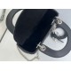 Replica Borsa Dior Mini Lady Dior Arco con ciondoli D.I.O.R  neri hardware argento Imitazioni Outlet Premio