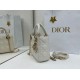 Replica Borse Dior Mini Lady Dior Arco con ciondoli D.I.O.R  bianco hardware dorato Imitazioni Outlet Premio