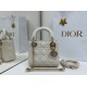 Replica Borse Dior Mini Lady Dior Arco con ciondoli D.I.O.R  bianco hardware dorato Imitazioni Outlet Premio