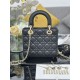 Replica Borsa Dior piccola Lady Dior My ABCDior con ciondolo D.I.O.R agnello cannage Nero Imitazioni Outlet Premio