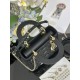 Replica Borsa Dior piccola Lady Dior My ABCDior con ciondolo D.I.O.R agnello cannage Nero Imitazioni Outlet Premio