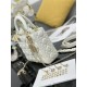 Replica Borsa Dior piccola Lady Dior My ABCDior con ciondolo D.I.O.R agnello cannage bianco Imitazioni Outlet Premio