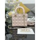 Replica Borsa Dior piccola Lady Dior My ABCDior con ciondolo D.I.O.R agnello cannage Rosa Imitazioni Outlet Premio