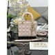 Replica Borsa Dior piccola Lady Dior My ABCDior con ciondolo D.I.O.R agnello cannage Rosa Imitazioni Outlet Premio