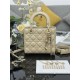 Replica Borsa Dior piccola Lady Dior My ABCDior con ciondolo D.I.O.R agnello cannage Albicocca Imitazioni Outlet Premio