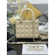 Replica Borsa Dior piccola Lady Dior My ABCDior con ciondolo D.I.O.R agnello cannage Albicocca Imitazioni Outlet Premio