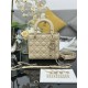 Replica Borsa Dior piccola Lady Dior My ABCDior con ciondolo D.I.O.R agnello cannage Albicocca Imitazioni Outlet Premio