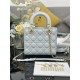 Replica Borsa Dior piccola Lady Dior My ABCDior con ciondolo D.I.O.R agnello cannage blu Imitazioni Outlet Premio