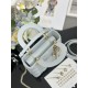 Replica Borsa Dior piccola Lady Dior My ABCDior con ciondolo D.I.O.R agnello cannage blu Imitazioni Outlet Premio