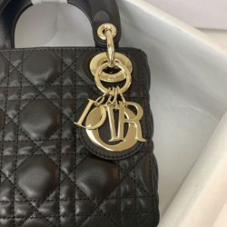 Replica Borsa Mini Lady Dior con cuciture cannage nero Imitazioni Outlet Premio