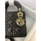 Replica Borsa Mini Lady Dior con cuciture cannage nero Imitazioni Outlet Premio