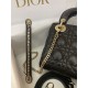 Replica Borsa Mini Lady Dior con cuciture cannage nero Imitazioni Outlet Premio
