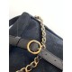 Falso superiore Borsa hobo Chanel 26c AS5886 scamosciata trapuntata nero Imitazioni Outlet