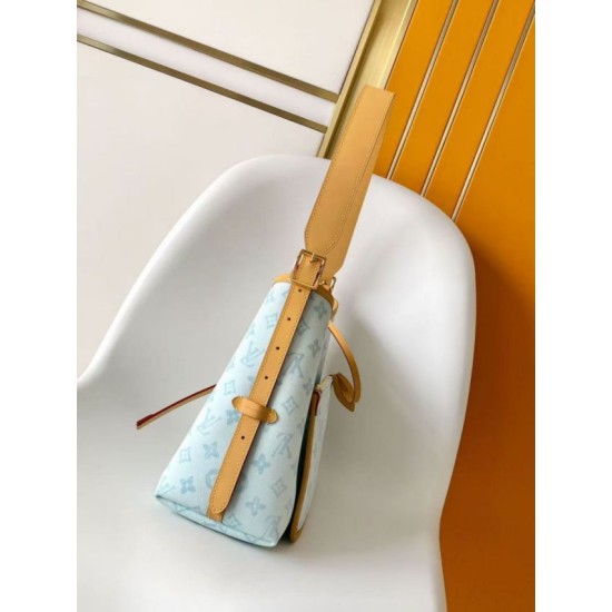 Falso superiore Borsa Louis Vuitton Carryall PM/MM M27532 M27948 Altro Blu Tela Imitazioni Outlet