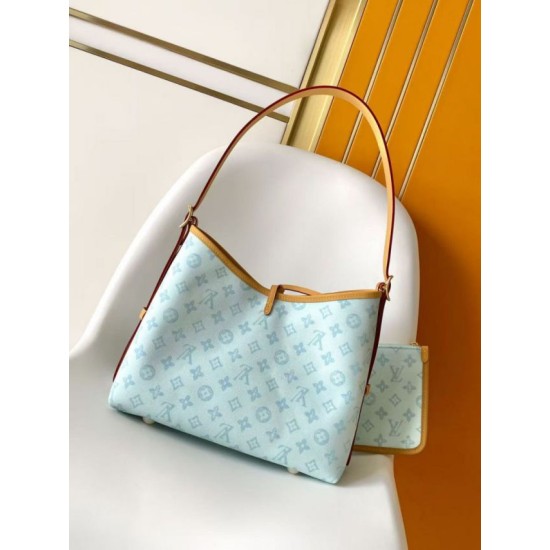 Falso superiore Borsa Louis Vuitton Carryall PM/MM M27532 M27948 Altro Blu Tela Imitazioni Outlet