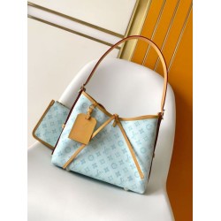 Falso superiore Borsa Louis Vuitton Carryall PM/MM M27532 M27948 Altro Blu Tela Imitazioni Outlet