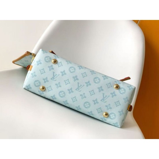 Falso superiore Borsa Louis Vuitton Carryall PM/MM M27532 M27948 Altro Blu Tela Imitazioni Outlet