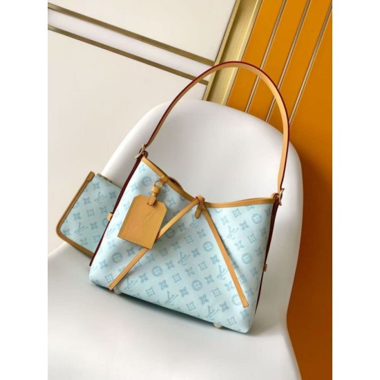 Falso superiore Borsa Louis Vuitton Carryall PM/MM M27532 M27948 Altro Blu Tela Imitazioni Outlet