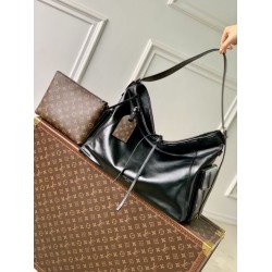 Falso superiore Borsa da viaggio LV Carry All M15175 Nero Imitazioni Outlet