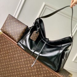 Falso superiore Borsa da viaggio LV Carry All M15175 Nero Imitazioni Outlet