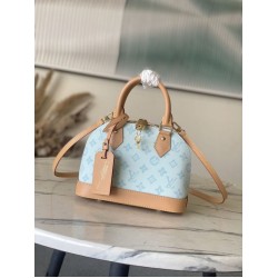 Falso superiore Borsa Louis Vuitton Alma BB M27526 Monogram Origine Bleu Courrier Imitazioni Outlet