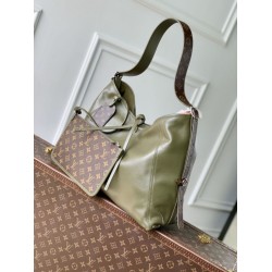 Falso superiore Borsa a mano Louis Vuitton CarryAll Vibe MM M14268 Verde Imitazioni Outlet