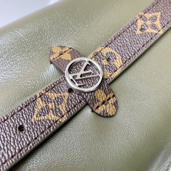 Falso superiore Borsa a mano Louis Vuitton CarryAll Vibe MM M14268 Verde Imitazioni Outlet