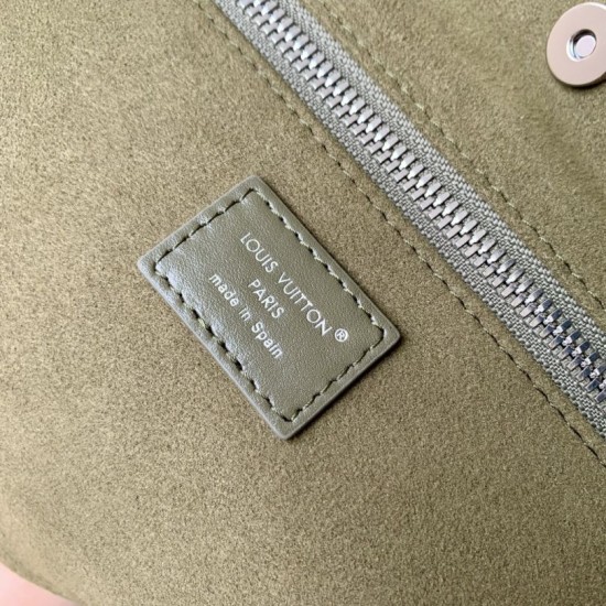 Falso superiore Borsa a mano Louis Vuitton CarryAll Vibe MM M14268 Verde Imitazioni Outlet