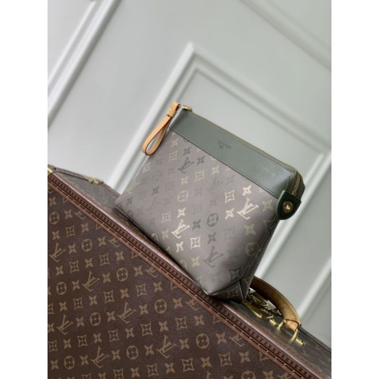 Falso superiore LV M26970 Pochette Voyage Souple pochette da uomo verde Imitazioni Outlet