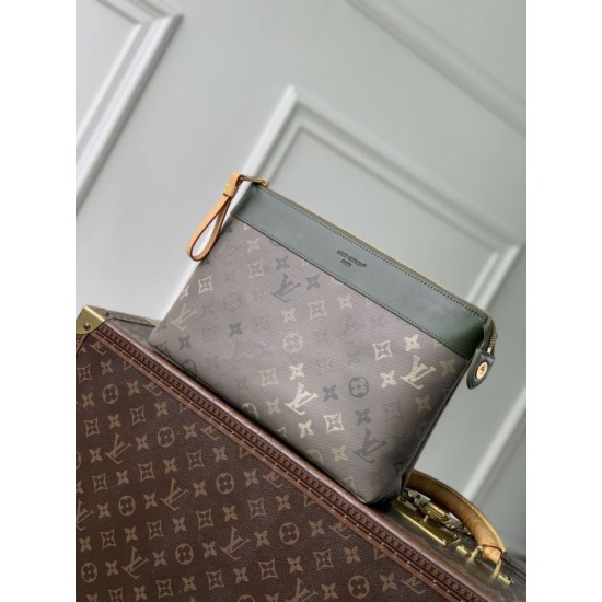 Falso superiore LV M26970 Pochette Voyage Souple pochette da uomo verde Imitazioni Outlet