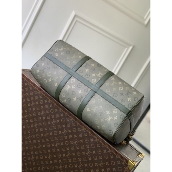 Falso superiore Borsa da viaggio Louis Vuitton Keepall Bandoulière 50 M26959 verde Imitazioni Outlet