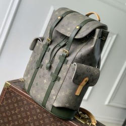 Falso superiore Zaino Louis Vuitton Christopher MM da uomo M27080 Verde Imitazioni Outlet