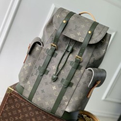 Falso superiore Zaino Louis Vuitton Christopher MM da uomo M27080 Verde Imitazioni Outlet