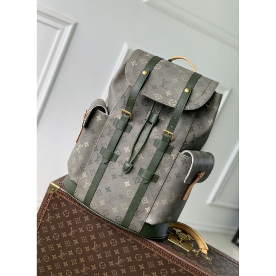 Falso superiore Zaino Louis Vuitton Christopher MM da uomo M27080 Verde Imitazioni Outlet