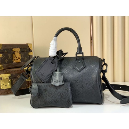 Falso superiore Borsa Louis Vuitton Speedy P9 Bandoulière 25 nera Imitazioni Outlet