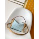 Falso superiore Borsa a mano Louis Vuitton Side Trunk MM  M27891 Azzurra Imitazioni Outlet